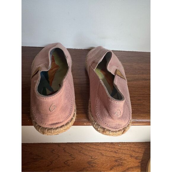 Olukai Kaula Pa'a Kapa Women Sz 9 Pink Espadrilles Linen Slip-On Shoes Loafers - Picture 4 of 6